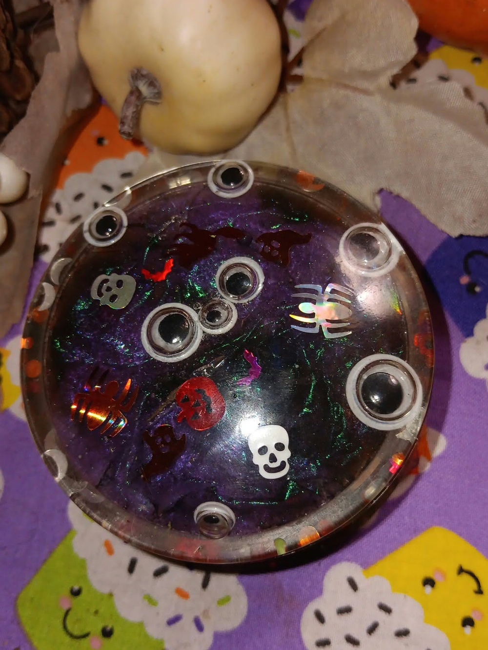 Handmade Halloween Trinket Box – Spooky Purple Night
